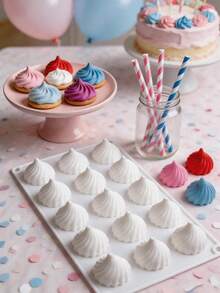 15-Cavity Vortex Cone Silicone Baking Mold, One-Piece Spiral Ribbed Design, Heat-Resistant, Reusable, Non-Stick, Easy Release, For Homemade Meringue, Hard Candy, Chocolate, Candy, Cake Decor, Jelly, Pudding, Birthday Party And Wedding Dessert Table Decoration - Multicolor - View 2