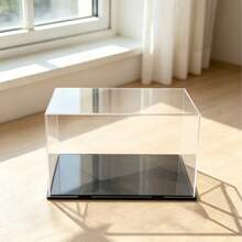 1pc Transparent Acrylic Display Box, Multiple Sizes Available, Plastic Assembled Dust-Proof Display Case, Black Base, Suitable For Car Models, Action Figures, Collectibles, Souvenirs, Statues, Models, Storage And Display - Black Display Box - View 6
