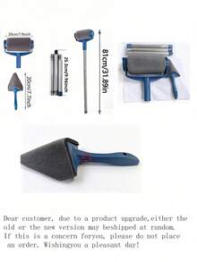 Multi-Function Paint Roller Set - Roller Brush + Extension Pole + Triangular Gap Brush, High-Density Brush Head Ensures Even Application. Suitable For Latex Paint And Wall Paint, Easy To Operate. Ideal Choice For Wall Repair, Gift For Decorators - A - View 12