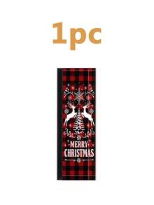 1/2Pcs Christmas Refrigerator Handle Covers, Reindeer, Black & Red Plaid, "Merry Christmas" Pattern, With Hook And Loop, Suitable For Refrigerator, Oven, Microwave, Dishwasher, Christmas Holiday Kitchen Decor - View 9