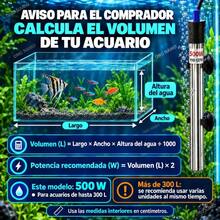 Calentador Sumergible para Acuario de 500W con Termostato Ajustable de Acero Inoxidable y Termómetro Digital, Control de Temperatura para Peceras y Tanques de Peces - Albaricoque - Ver 11