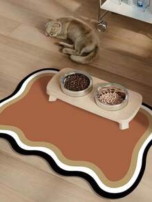 1pc Customizable Super Absorbent Pet Feeding Mat, Personalized With Pet Name, Thick Non-Slip Diatomaceous Earth Material, Perfect Gift For Cats And Dogs, Fashionable Colorful Vintage Cute, Suitable For Home, Friends And Pet Lovers, Aesthetic Style - Multicolor - View 14
