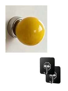 2pcs Ceramic Ball Magnetic Hooks, Transparent Hooks, Colorful Ceramic Strong Magnetic Hooks, Dopamine Style Home Decor, Refrigerator Magnets, Suitable For Living Room Or Entryway Wall, No Drilling Installation - Multicolor - View 13