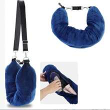 1pc U-Shaped Travel Neck Pillow, Travel Pillow Can Be Filled With Clothes And Luggage, Adjustable, Portable, Soft Fleece Polyester, Medium Softness, Suitable For Clothing Storage, Applicable For Short Trips, Business, Flight, Car, Camping, No Print - Multicolor - View 13