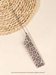 1pc Animal Print Metal Rat Tail Comb Set, Leopard & Zebra Print Detangling Comb, Anti-Static Fine Tooth Styling Comb, Suitable For Braiding, Smooth Ponytail, Flyaways, Salon & Home Hair Accessories, Gift For Women & Girls, Suitable For All Hair Types - Multicolor - View 6