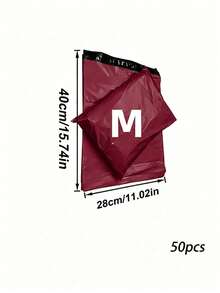 10/100pcs Self-Adhesive Mailing Envelopes, Waterproof Leak-Proof Tear-Resistant Polyethylene Shipping Bags, Multi-Size Plastic Packaging Bags For Clothing, E-Commerce, Office, Holiday Season Parcel Delivery - Claret - View 20