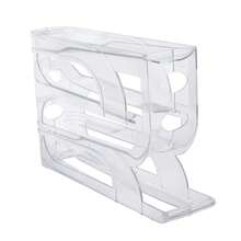 1pc Lightweight Transparent 3/4-Layer Sliding Egg Storage Rack, Auto-Rolling Anti-Breakage, Suitable For Refrigerator And Countertop, Easy To Clean And Washable, Industrial Grade Food Supply Equipment, Space-Saving Refrigerator Side Door Storage Rack, Kitchen Organization - Multicolor - View 11