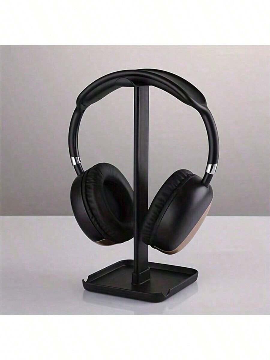 1/2PCS Headphone Stand Over-Ear Headphone Holder Creative Computer Headphone Hanging Rack Desktop Headphone Display Stand Storage Rack - Black - View 1