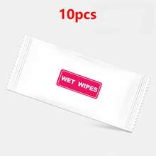 100/50/20/10pcs Pack Disposable Individually Wrapped Wet Wipes 14*5cm Sealed Small Pack Soft Nonwoven Fabric Blue/Red Label Suitable For Travel, Hotel - Multicolor - View 11