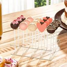 1pc/2pcs Acrylic Cake Lollipop Holder - Transparent 15-Hole Lollipop Display Stand, Suitable For Colorful Candy Lollipops, Cupcakes And Desserts - Perfect For Parties And Events, Party Dessert Display, Vertical Lollipop Holder - Clear - View 1