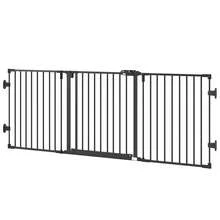 Cancellino Per Cani Pieghevole In Acciaio Con Chiusura Automatica, 202.5x2x76cm, Nero - A - View 4