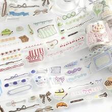 Minimalist Design Corner Warm Sunlight Die-Cut Washi Tape, Seine Evening Breeze Series Salt-Style Border Planner DIY Decorative Stickers - Round - View 8