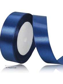 1pc Royal Blue Ribbon, Handmade DIY Rose Ribbon, 22m Long, Polyester Webbing, Packaging Ribbon, Home Decor, Scene Decor, Theme Party Decor, Back To School, Valentine's Day - Royal Blue - View 14