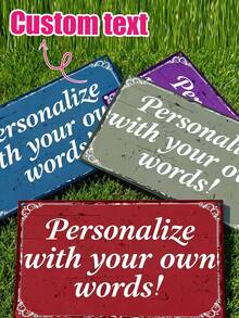 1pc Personalized Custom Photo Tin Plate, Personalized Metal Wall Art, Custom Photo Wall Decor, Printed Metal Sign, Vintage Style Wall Hanging, Personalized Photo Display, Home Room Decoration, Photo Keepsake, Birthday Christmas Anniversary Gift - Multicolor - View 13