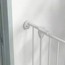 Barrière De  Parc Enclos Chien Pliable Modulable 6 Panneaux Avec Porte Hauteur 100 Cm Blanc - A - View 11