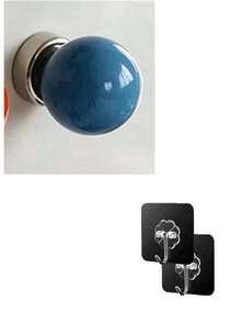 2pcs Ceramic Ball Magnetic Hooks, Transparent Hooks, Colorful Ceramic Strong Magnetic Hooks, Dopamine Style Home Decor, Refrigerator Magnets, Suitable For Living Room Or Entryway Wall, No Drilling Installation - Multicolor - View 12
