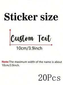 Customizable Name DIY Stickers, (10cm Long) Supports Text And Date Customization Gift Packaging Labels. Suitable For Gift Wrapping, Parties And Daily Use. Can Be Applied To Balloons, Gift Boxes - Multicolor - View 19