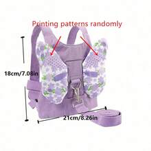 1pc Anti-Lost Backpack For Toddlers And Kids, Anti-Lost Leash For Outdoor Use, Butterfly Printed Wings Pattern Random Design - Mauve Purple - View 8