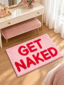 1pc English Jacquard Absorbent Floor Mat, Home Door Mat, Faux Cashmere Foot Mat, Bathroom Absorbent Bath Mat, Soft Fluffy Faux Cashmere Material, Microfiber Material Bathroom Mat Bathroom Accessories New Product, Bathroom Mat, Bedroom Carpet, Living Room Large Carpet, Room Decor, Autumn Home Decor, Bedroom Decor, Suitable For Bathroom, Kitchen, Entrance, Hallway, Bedside, Living Room, Bedroom. Machine Washable - A - View 7