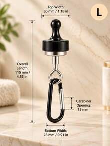 4/2/1pc Magnetic Tent Hooks With Carabiner Clips, Heavy Duty Strong Magnetic Hooks, Detachable Portable Camping Tent Hanging Rack, Multi-Function Metal Magnetic Clips, Suitable For Outdoor Tents, RVs, Awnings, Sunshades - Multicolor - View 12