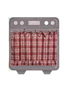 Falda de estufa estilo granja hecha a mano, funda de estufa hecha a mano, falda de estufa con volantes resistente al calor en estilo rústico, fácil de instalar, oculta el desorden, se ajusta a estufas, con cordones y volantes, adecuada para todos los modelos de horno - Multicolor - Ver 14
