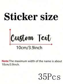 Customizable Name DIY Stickers, (10cm Long) Supports Text And Date Customization Gift Packaging Labels. Suitable For Gift Wrapping, Parties And Daily Use. Can Be Applied To Balloons, Gift Boxes - Multicolor - View 21