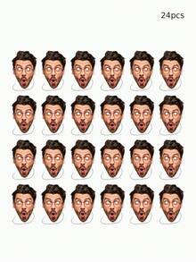1/3/5/8/10/12/15/20/25/30pcs Personalized Photo Masks, Birthday Party Decor, Wedding Headpiece, Custom Face Cutout Party Decoration Accessories, Upload Photo, Wedding, Friends, Relatives, Party Favors, Popular Party Props, Eye Holes Need DIY Cutting - Multicolor - View 24