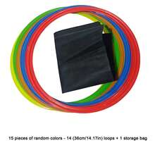 15pcs Multi-Function Training Rings Set With Storage Bag (Random Agility Ring Colors), Suitable For Various Sizes Of Agility Rings In Basketball And Football - Multicolor - View 5