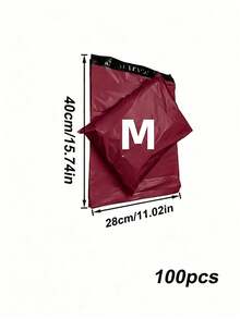 10/100pcs Self-Adhesive Mailing Envelopes, Waterproof Leak-Proof Tear-Resistant Polyethylene Shipping Bags, Multi-Size Plastic Packaging Bags For Clothing, E-Commerce, Office, Holiday Season Parcel Delivery - Claret - View 10