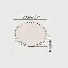1/5pcs Wooden Crochet Weaving Basket Bottom, Pre-Drilled Round Weaving Basket Bottom, Suitable For DIY Handmade And Handmade Storage Baskets - Multicolor - View 12