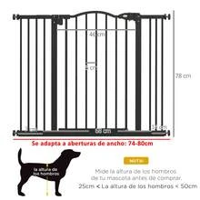 Barrera Para Perros Con Ancho Ajustable 74-100 Cm Barrera De  Para Perros Con 2 Extensiones Negro - A - View 6