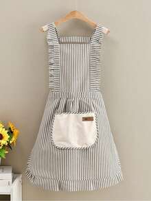 Customizable Kitchen Apron - Personalized Design, Photo Or Text - Woven Polyester Cooking Apron, Washable, Warm, Customized, Unique, Personalized, Ideal Gift For Boyfriend, Girlfriend, Family, Friends, Suitable For Sofa, Bed, Car, Tea Room, Bedroom, Living Room, Bathroom, Dining Room And Other Places. - Multicolor - View 7