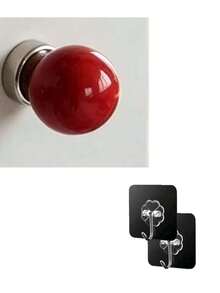 2pcs Ceramic Ball Magnetic Hooks, Transparent Hooks, Colorful Ceramic Strong Magnetic Hooks, Dopamine Style Home Decor, Refrigerator Magnets, Suitable For Living Room Or Entryway Wall, No Drilling Installation - Multicolor - View 11
