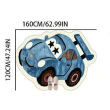 [Soft Sports Carpet] 1pc Blue Cartoon Racing Car Rug, Faux Cashmere, Thickened Carpet, Thick Carpet, Plush Carpet, Autumn/Winter Carpet, Thickened Carpet, Decorative Carpet, Bedroom Decor - contracted design - View 17