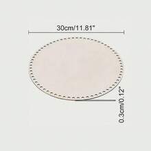 1/5pcs Wooden Crochet Weaving Basket Bottom, Pre-Drilled Round Weaving Basket Bottom, Suitable For DIY Handmade And Handmade Storage Baskets - Multicolor - View 13