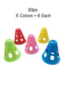 Training Marker Cones And Agility Training Discs, Conical Design With Stable Base To Prevent Tipping, Suitable For Basketball, Football, Taekwondo, Ice Sports, Skateboarding, Athlete Fitness And Agility Training - Multicolor - View 12