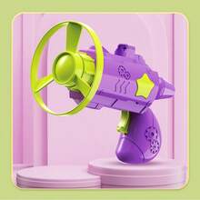 DYLANWELL Blasters & Foam Play - Green Carrot Flying Saucer [Includes 3 Flying Saucers + 1 Spinning Top] - View 2