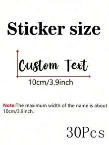 Customizable Name DIY Stickers, (10cm Long) Supports Text And Date Customization Gift Packaging Labels. Suitable For Gift Wrapping, Parties And Daily Use. Can Be Applied To Balloons, Gift Boxes - Multicolor - View 22