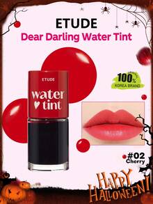 ETUDE Dear D 保濕唇釉 02 櫻桃，透氣露膜，不黏膩鏡面光澤，顯色加強，長效持久，平滑塗層，磁吸外殼，斜角刷頭，上鏡效果，韓系美妝，韓國彩妝，禮品，9g/0.31oz - #02 Cherry - 查看 2