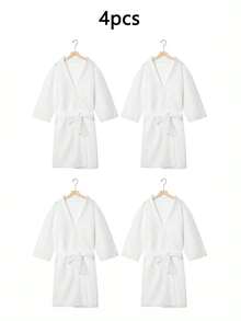 Disposable Long Bathrobe And Slippers Set, Portable Hotel Bathrobe, Suitable For Travel And Business Trips, Unisex All-Season Bathrobe Set - Multicolor - View 14