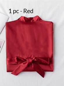 1pc Personalized Custom Satin Bridal Robe With Half Sleeves, Custom Text, Custom Wedding Robe For Bride Bridesmaid,Custom Name Robe, Bride Robe Gift - Multicolor - View 11