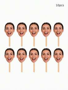 قناع صورة مخصص شخصي للزفاف رأس كبير مجوف بورتريه عصا محمولة باليد وجه مجوف إكسسوار ديكور حفلة تحميل الصورة مناسب لعيد الميلاد وحفلة عيد الميلاد والزي التنكري والكريسماس والهالوين - متعدد الألوان - مشاهدة 12