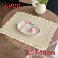 1/2/6/10pcs Korean Ins-Style Heart Lace Small Napkins, Placemats, Coasters, Multi-Purpose Dust Cover, Suitable For Valentine's Day, Wedding, Daily Use - Multicolor - View 18