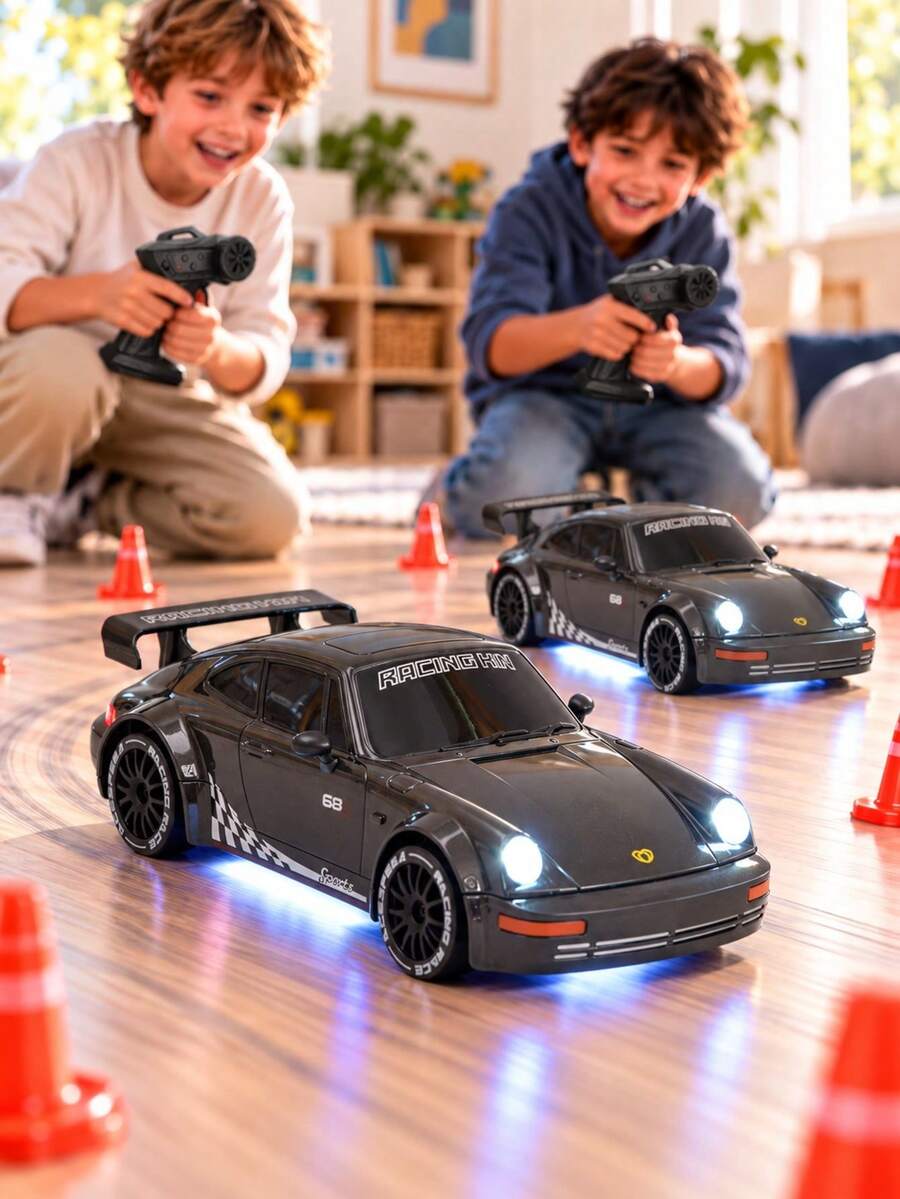 1:24 Remote Control Drift Car With LED Lights, Rechargeable Lithium Battery, RC Racing Car, Gift For Boys And Girls, Christmas, Boys And Girls Toys, Remote Control Car, Boys Remote Control Toys, RC Drift Car, Children's Year-End Gift, Children's Eid Gift