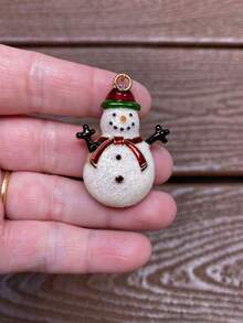 1pc Women's Brooch, Multi-Color Metal, Cute Snowman Design Fashionable Women's Accessory Suitable For Autumn Outfit, Holiday Gift, Christmas Wear - Multicolor - View 3