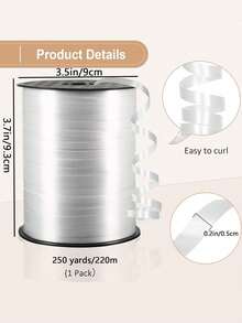 1 Roll 250 Yards Curly Ribbon, Gold & Silver Plastic Gift Wrapping Ribbon, Shiny Decorative Curly Ribbon, Suitable For DIY Crafts, Party Favors, Gift Wrapping, Christmas, Birthday, Wedding, Candle Holder Decoration And Holiday Decor - Multicolor-250 Yards - View 11