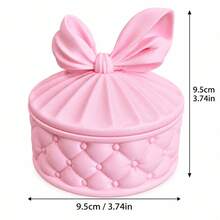 1 Set/3 Pieces/1 Piece Cute Bowknot Dust-Proof Jewelry Box, Multi-Functional Accessory Storage Box, Suitable For Rings, Earrings, Hair Clips, Hair Ties, Suitable For Vanity Drawer, Bathroom, Back To School And Christmas Gifts For Girls - Multicolor - View 9