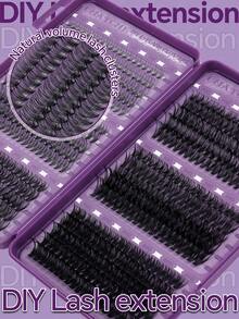 600/570/450 Clusters Segmented False Eyelashes, 8–16mm Mixed Length, Long-Lasting Curl Without Deformation, Natural To Dramatic Style, Long-Lasting Waterproof And Reusable, Suitable For Beginners DIY, Daily, Travel, Stage Party And Festival - Multicolor - View 8