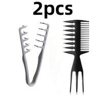 3pcs Large Fluffy Brush Set, Creates Voluminous Texture And 3D Styling Effect, Unisex. Made Of ABS Plastic Material, Handle With Textured Design; Suitable For All Hair Types Including Coarse, Curly, Wavy And Naturally Straight Hair. Perfect For Home Use And Travel, Easy And Convenient To Style. - Multicolor - View 11