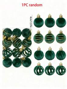 12pcs Christmas Ball Ornaments, Christmas Hanging Decorations For Holiday Party, Winter Atmosphere Decor, Christmas Party Decoration Gift - 4cm Dark Green Christmas Ball - View 8